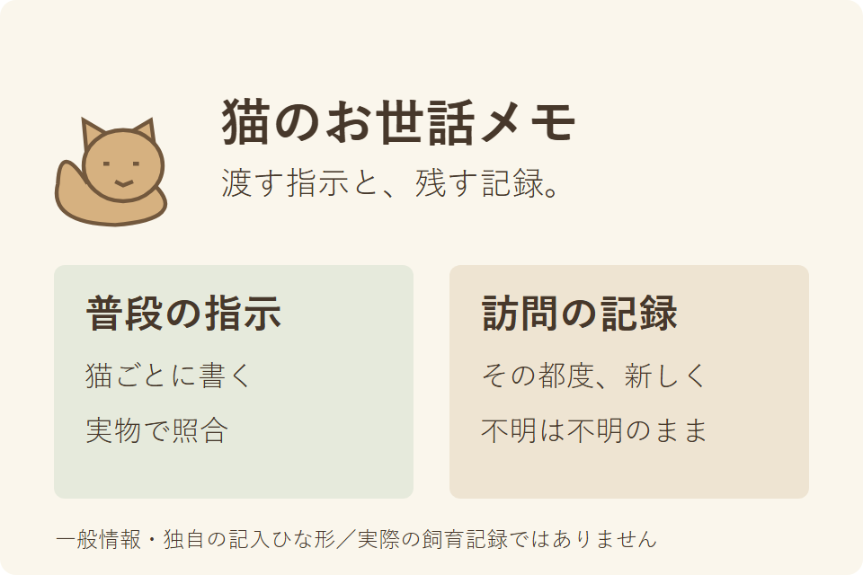 お世話メモの独自説明図